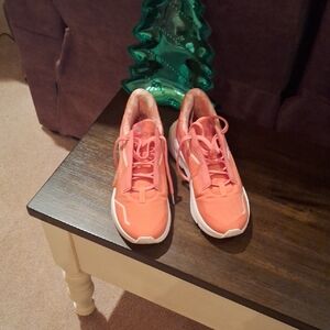 Puma Women's Coral and White Sneakers